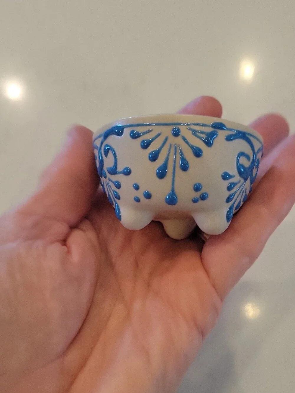 Salt Cellar Prep Bowl with Decorative Exterior